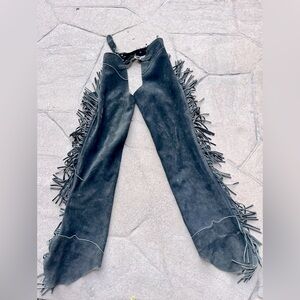 Black western chaps